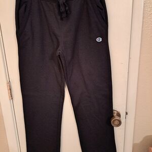 CHAMPION women's Black Sweatpants, drawstring, measurements above 📐📏